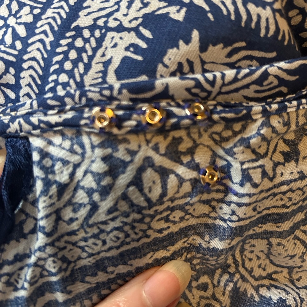 Blue Bandanna Print Designer Wrap Skirt 12 - Picture 8 of 12